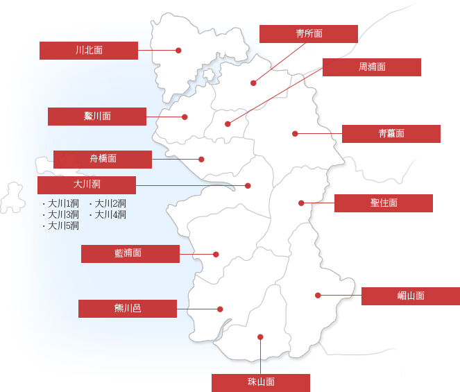 Boryeong City Public Administration Map