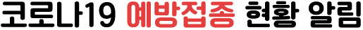 코로나19 예방접종 현황 알림